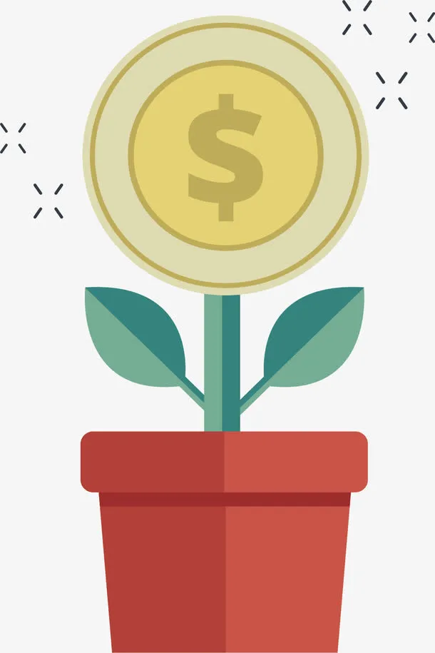 摇钱树盆栽免抠