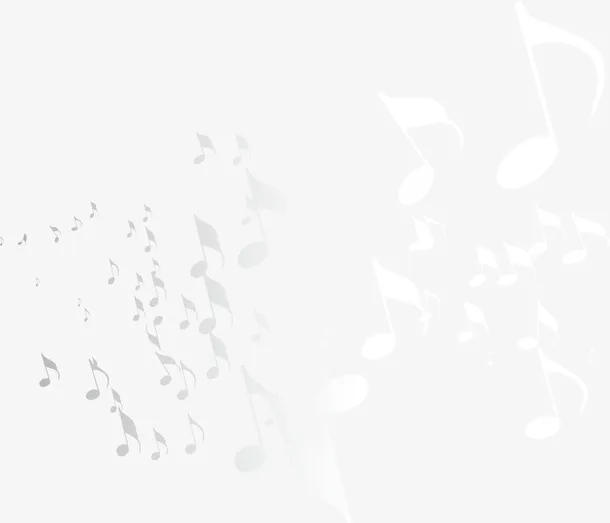 灰色飞扬音符免抠