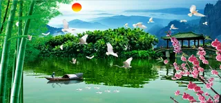 山水风景画高清