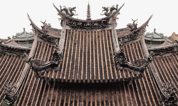 中国风宣传房屋风景免抠