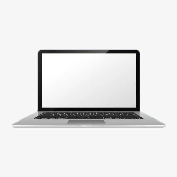 银白色苹果笔记本电脑免抠