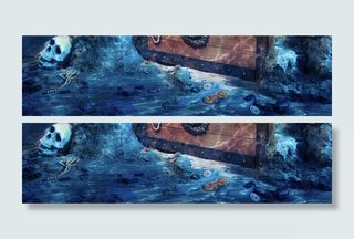 海盗 骷髅 骨头 保藏 海底 珠宝 木箱高清