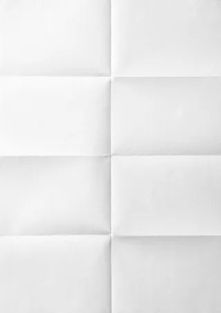 折叠过的白色纸张免抠