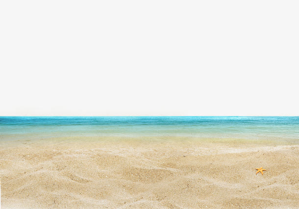 海沙滩免抠背景摄影风景元素
