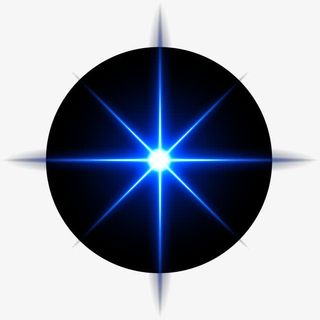 蓝色闪耀光芒免抠