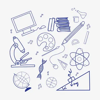 线型矢量教育类素材免抠