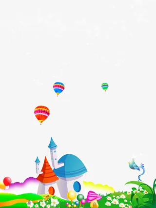 春天风景插画免抠