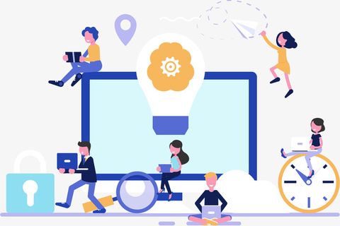 互联网安全矢量插画免抠手绘/卡通卡通元素