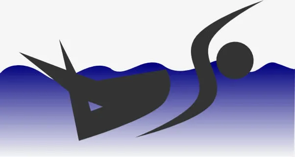 简洁扁平游泳馆人物免抠