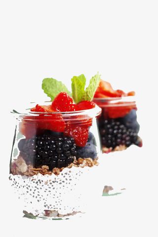 麦片和草莓高清免扣素材免抠