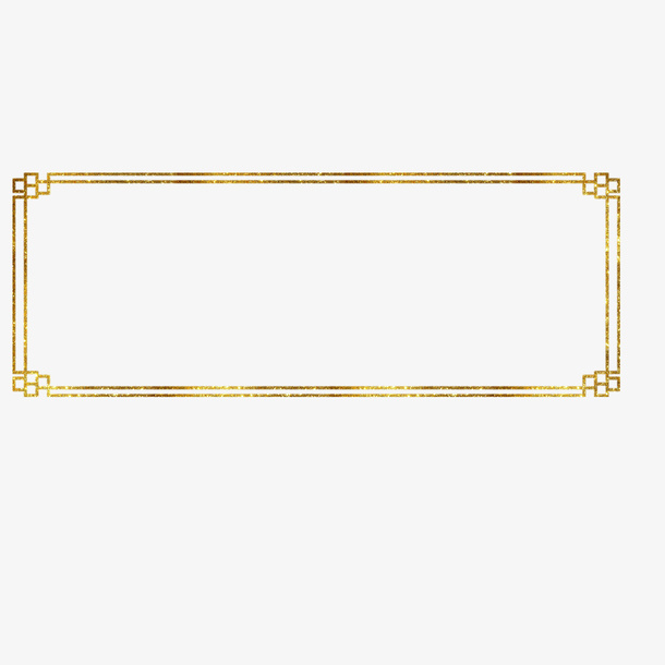 中国风古典砂金流行边框免抠图免抠