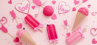 粉红色冰激凌背景装饰高清