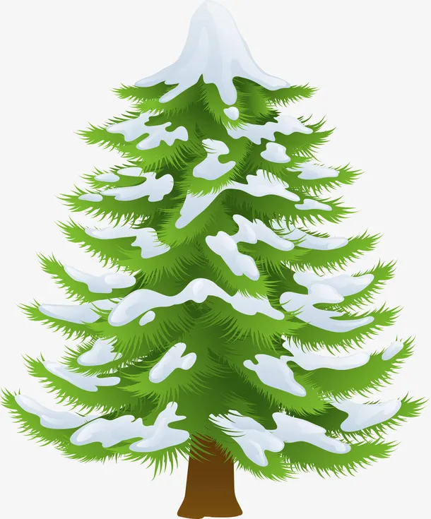 冬季积雪圣诞树免抠