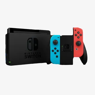 一套红蓝多色体感游戏机免抠