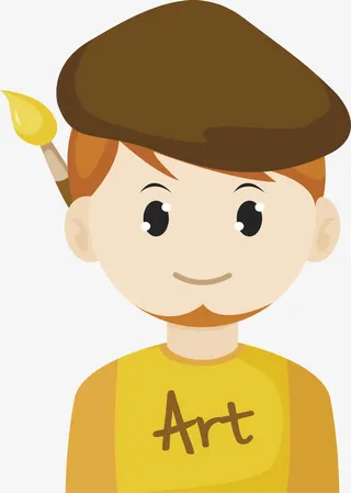 艺术类画家免抠