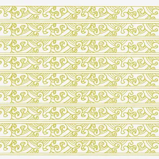 黄色中国风花边免抠
