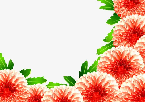唯美花边框免抠
