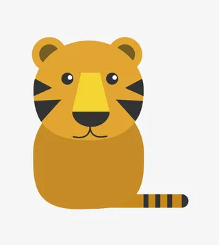 黄色小老虎免抠