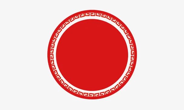 中国风圆盘装饰免抠