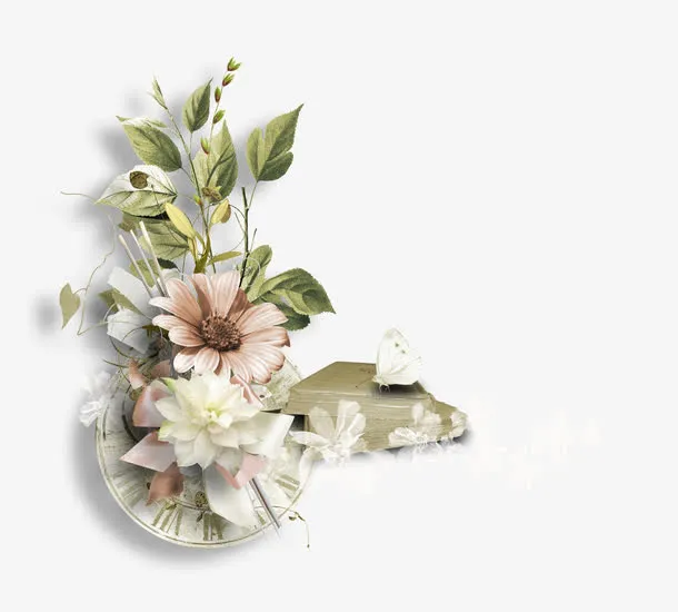 淡雅鲜花免抠