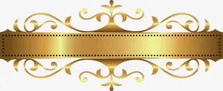 金属花纹装饰标签免抠