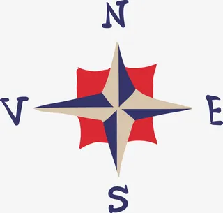 手绘卡通指南针png免抠