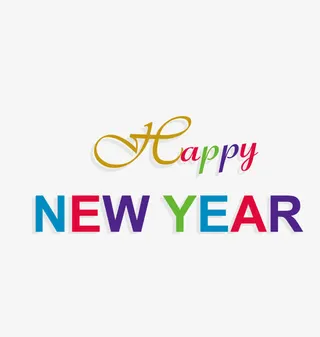 矢量新年快乐免抠