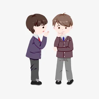 小声说话的西装男孩免抠