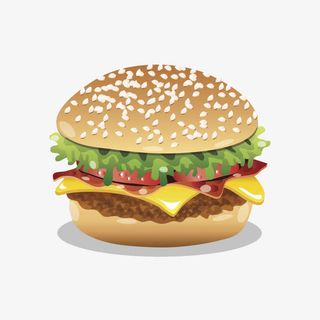 美味汉堡包免抠