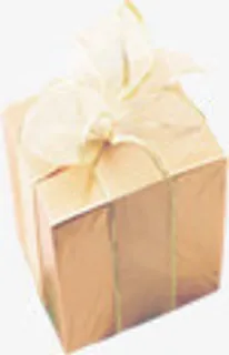 黄色精致礼物礼盒免抠