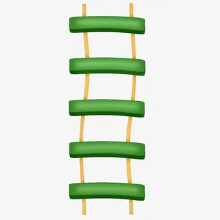 绿色爬梯免抠