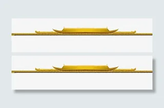 手绘古典图片古典矢量图 大殿房免抠