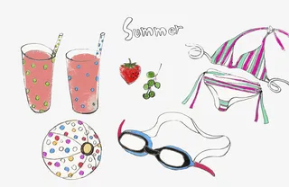 缤纷劲爽火热夏天免抠