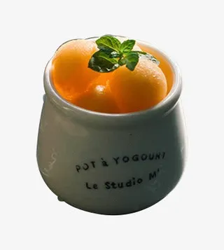 黄桃味冰冻甜点免抠