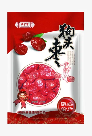 狗头枣 枣包装图片免抠