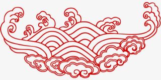 海浪  云祥装饰图片免抠