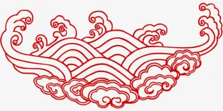 海浪  云祥装饰图片免抠