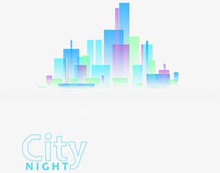 扁平渐变城市矢量免抠