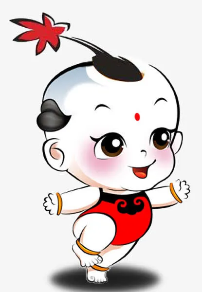 吉祥的中国人参娃娃免抠
