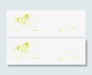 kiss心形花纹底纹装饰免抠