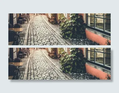 复古石砖道路海报背景