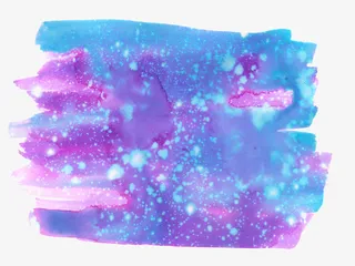 水彩蓝粉红色喷溅图形免抠