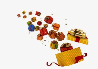 包装素材包装 节日礼盒免抠