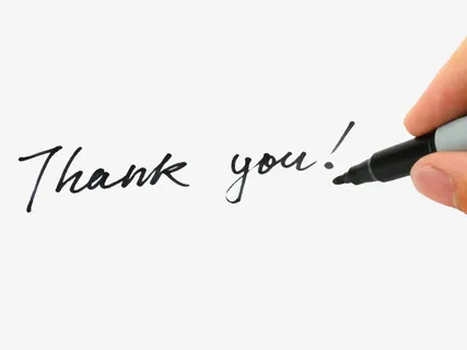 手写英文谢谢观赏图片素材免抠