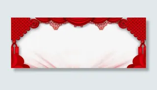 红色背景新春装饰免抠