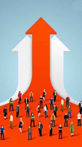 箭头商务人士H5背景高清