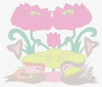 荷花鸳鸯海报背景七夕情人节