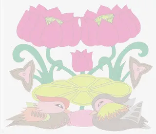 荷花鸳鸯海报背景七夕情人节