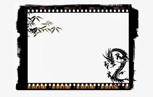 古典龙纹边框免抠