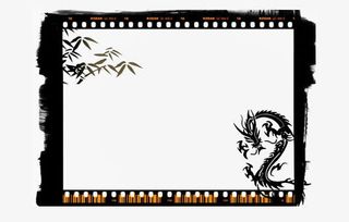 古典龙纹边框免抠